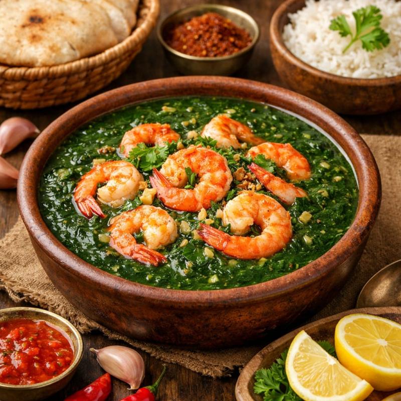 ملوخية بالجمبري